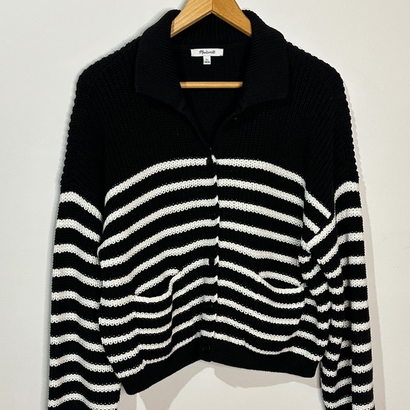 Madewell Ribbed Polo Cardigan Sweater size XL - Picture 2 of 7